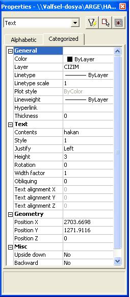 Aynı diyalog kutusuna, modify II araç çubuğundan Edit Text düğmesini tıklayarakta ulaşa biliriz. Tabiki metin üzerinde yapıla billecek düzenleme işlemeleri bununla sınırlı değil.