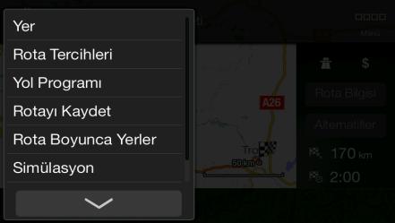 3. öğesine dokunun. 4. öğesine dokunun.simülasyon, rotanın başlangıç noktasından başlar ve gerçekçi bir hız kullanarak planlı rota boyunca ilerler.