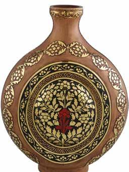 Devr-i Alem Matara / Flask El imalatı camdan, altın yaldız dekorlu matara. Handmade glass flask with gold gilding.