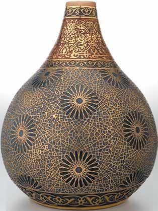 Kozmik Yıldız Vazo / Vase El imalatı camdan, altın yaldız dekorlu vazo. Handmade glass vase with gold gilding.