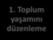 1. Toplum yaşamını