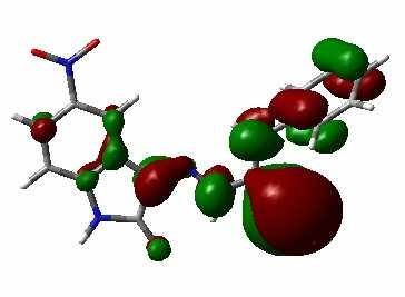 5-nitro-1h-indol-2,3-dion-3-(n-feniltiyosemikarbazon) molekülünün infrared spektroskopisi ve teorik incelenmesi HOMO LUMO Şekil 3.