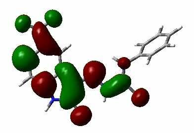 orbital (LUMO) nun 3D çizimi görülmektedir.