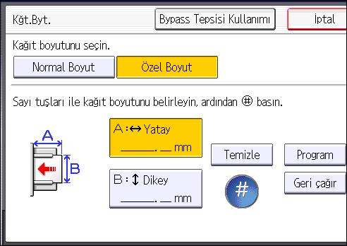 3. Fotokopi Zarflara Kopyalama Bu bölümde, normal boyutlu ve özel boyutlu zarflara nasıl kopyalama yapılacağı anlatılmaktadır. Orijinali şaryo camının ve zarfı bypass tepsisinin üstüne koyun.