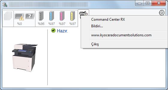 Command Center RX Yazıcı TCP/IP ağına bağlıysa ve kendi IP adresi varsa, ağ ayarlarını düzenlemek veya yapılandırmak üzere Command Center RX'a erişmek için web tarayıcı