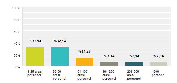 ARAġTIRMA SONUÇLARI FĠRMA GENEL BĠLGĠLERĠ Personel Sayısı Firmanızın tam zamanlı çalıģan personel sayısı nedir?(yönetici, teknik, idari,vb.
