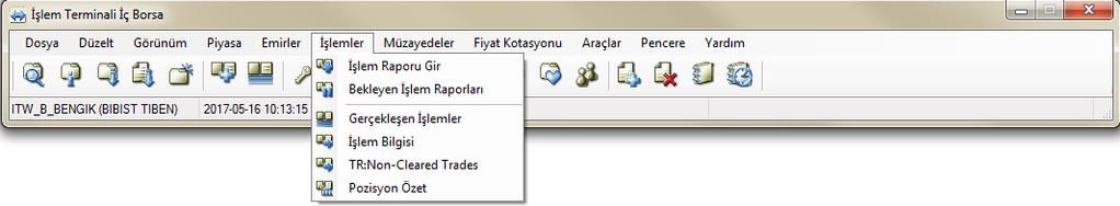 Emir ve İşlemlerin Takibi o TW kullanıcı ekranlarında emirlere ilişkin 2 pencere bulunacaktır; Emir Defteri: Emirlerin son halini göstermektedir.