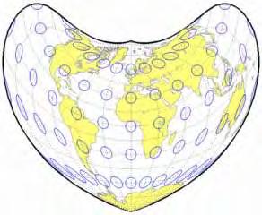 m0=rtanδ0 5. Diğer paralel daireler yine uzunlukları korunarak ve teğet paralel ile eş merkezli olarak çizilir. m=m0+r(δ-δ0)/ρ 6.