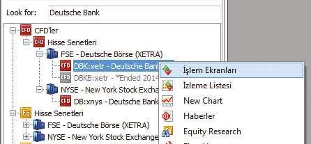 Örnek: bu alana Deutsche Bank ya da DBK kısa adını girin. 5.