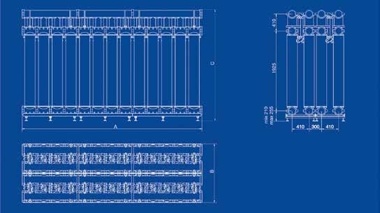 T-Rack 3.0 4 Sıralı sistem konfigürasyonu Tek tarafa yerleştirilmiş 4 sıralı konfigürasyon Modül Sayısı T-Rack 3.