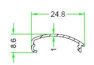 YC 4188 32 LİK REKLAM PANO ÜST 0,213 KG/M YC