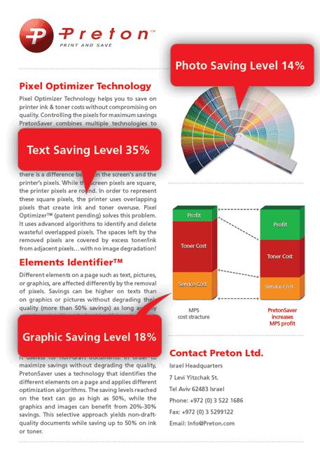 ELEMENTS IDENTIFIER PretonSaver ın en önemli özelliklerinden biri ise Elements Identifier dır. Bu sayede text, resim ve grafikler birbirlerinden ayrılarak, farklı tasarruf oranları uygulanabilir.