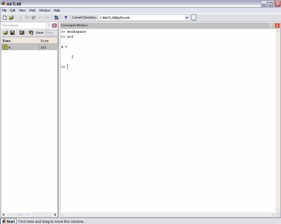 MATLAB/Workspace (İş alanı) Atanan değişken Workspace penceresini açmanın komut yolu