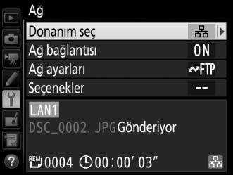 Aktarım Durumu İzleme sırasında, yükleme için seçilen görüntülerin durumu, aşağıdaki gibi gösterilir: a: Gönder Yükleme için seçilen görüntüler beyaz bir aktarım simgesi ile işaretlenir.