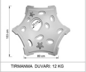 Polietilen Kule Tırmanma Tırmanma Duvarı Ürün Montajı; Tırmanma duvarlarını birbirine sabitlemek için montajlanacağı