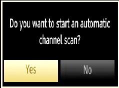 store broadcasts from the desired source. Aerial Installation If you select AERIAL option from the Search Type screen, the television will search for digital terrestrial TV broadcasts.