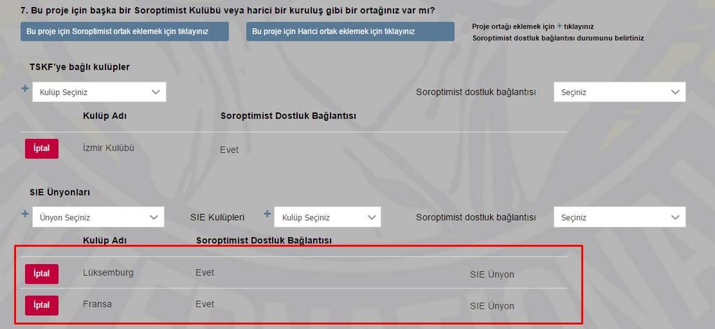 Belirtilen alandaki + iģaretine tıkladıktan sonra ekran görüntüsü aģağıdaki gibi olacaktır.