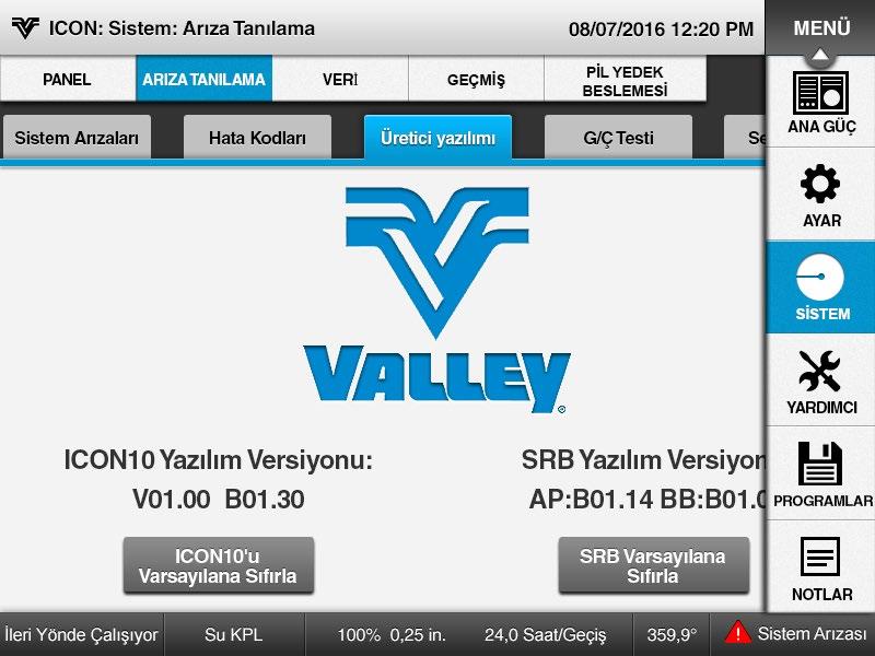 Varsayılan Sıfırlama Yürütme Varsayılan Sıfırlama yürütmek için, Şekil 81-1 e bakın ve aşağıdakileri yapın: 1.