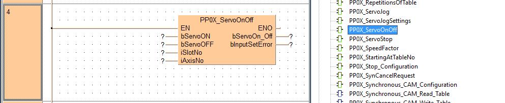 Şimdi ise Servo OnOff bloğumuzu Ekranın sağ tarafında bulunan Instruction kısmından