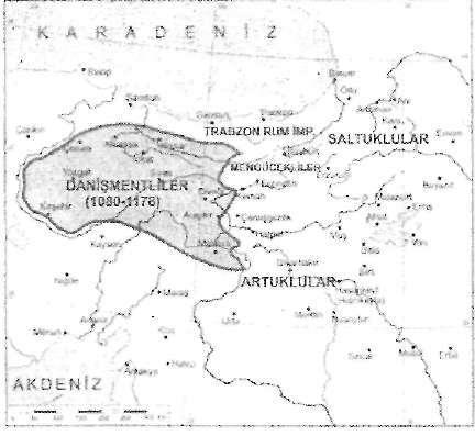 62 KPSSDATA TARİH ÖNEMLİ TURK BEYLİKLERİ ve ÖZELLİKLERİ DANİŞMENTLİLER (1080-1178): Gök Medrese (Sivas)