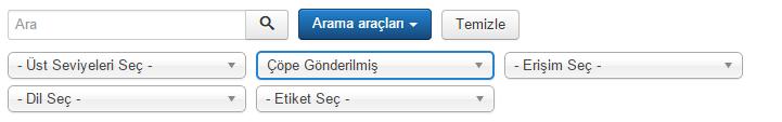 Kategori yöneticisine erişmek için İçerik -> Kategori Yöneticisi yolu takip edilir. Şekil 5.11.