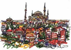 İşler; İlk İstanbul temalı çalışmalarını Beşiktaş ta bir çalıştay da yaptı. Bunun ardından çalışmaların devamı geldi. Sanatçının çalışmaları desen temellidir.