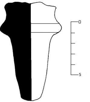 105 Kat. No. 57 57. Buluntu Yeri: GYM III 3 Nolu dükkan Tip: Knidos amphorası Kaide Çapı (dıştan): 1.