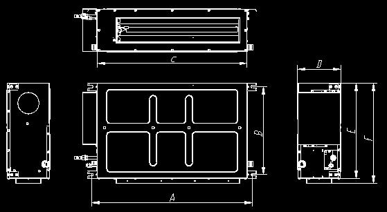 derinlik) Teknik resim ve montaj bilgileri Model A B C D E F DVS3022M1 ~DVS3036M1 760 415 710 200