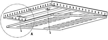 3.3. İç Tavanın Montajı İç tavan, tavana bir kenarından menteşelenmiş olup karşı kenarından detay resimde (şekil 11) gösterildiği gibi M6x12 alyan başlı civatalarla tavana