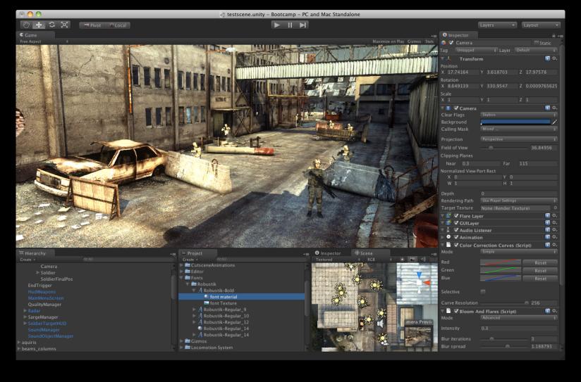 27 2.3.2.2 Unity 3d Unity 3D kullanıcıların en çok rağbet gösterdiği programlardan biridir. Unity 3D ile birçok platforma uygun oyun ve animasyon yapılabilir.