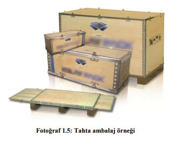 Ambalaj malzemesi olarak tahta Kullanımı daralmış olan bir ambalaj malzemesidir. Makineler ve elektrikli ev aletleri gibi mamullerin taşınmasında kullanılır.