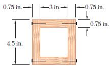 Örnek 6.04 18 mm 76 18 mm 18 mm 112 mm Kare sandık kirişte çiviler arasındaki mesafe 44 mm olduğuna ve kiriş V = 2.