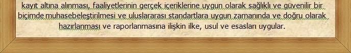 Mali kaynakların yönetimi, izlenmesi ve kontrolüne yardımcı olmak üzere zamanında ve doğru mali bilgiler sağlamaktadır.