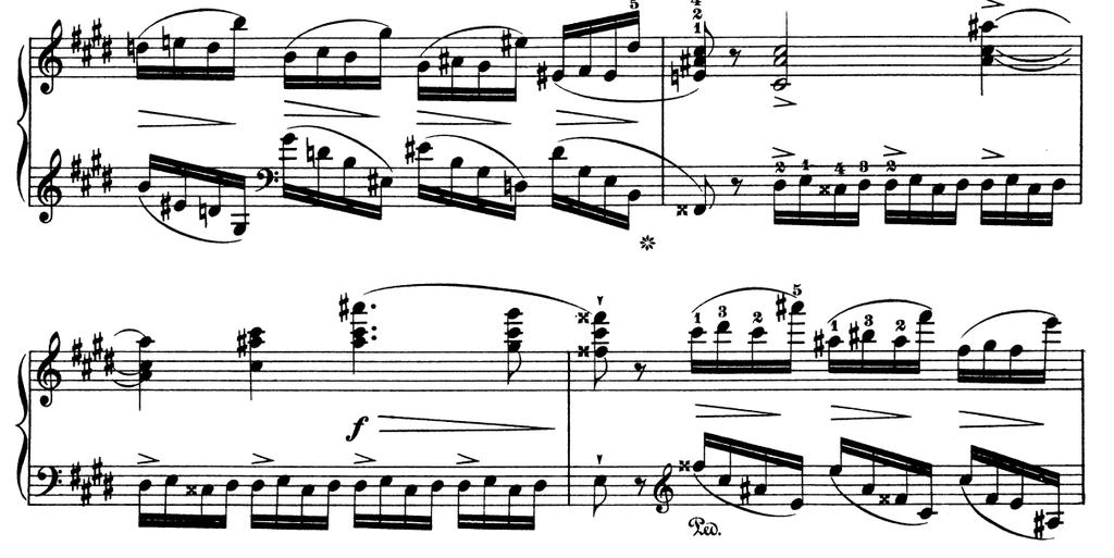 7 Örnek 6b: Chopin; Etude, Op. 10, nr.