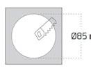 ARM-02-XX-XX Arum 3 Led Downlight : 7W / 10W / 10W Lümen : 631lm / 814lm / 833lm Işık Açısı : 100 Kod : ARM-03-XX-XX Arum 4 Led Downlight : 9W / 15W / 16W Lümen : 872lm / 1343lm / 1415lm Işık Açısı :