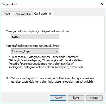 İlk sayfaya geri dön Camera Control Pro 2 107 Camera Control Pro Tercihleri 6/6 Canlı Görüntü Sekmesi (D850) Canlı görüntü ayarlarını yapın.