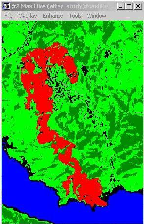 679 Uzaktan algılamada spektral sınıflandırma, veri setinde yer alan bir ya da daha fazla spektral bant için, benzer yansıtım özelliklerine sahip piksellerin belirlenmesi ile tek bir bilgi sınıfı