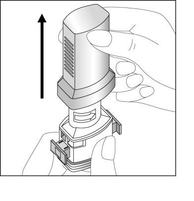 Kapsül bölmesinin iki yanında basıldığında çıkan iğneler aracılığıyla kapsülleri delmeye yarayan düğmeler ( kulakçıkları ) 6.