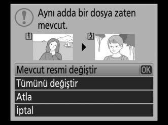 D Resimleri Kopyalama Resimler hedef kartta yeterli alan yoksa kopyalanmayacaktır. Filmleri kopyalamadan önce pilin tam şarjlı olduğundan emin olun.