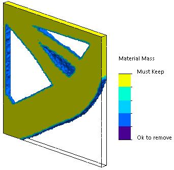 SOLIDWORKS Simulation Sonuçları Görüntüleme 1. Sonuçlar bölümünün altında Malzeme Kütlesi 1(-Malzeme Kütlesi) öğesine çift tıklayın.