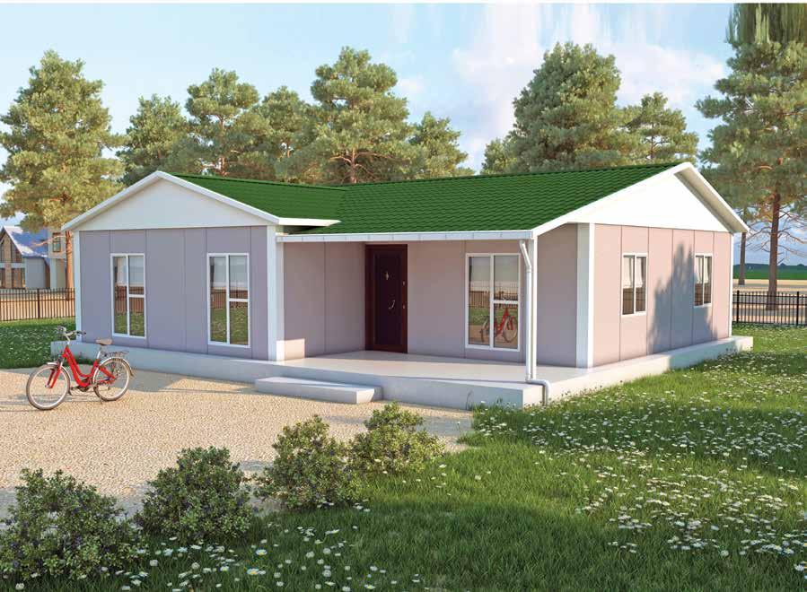 DATÇA VP 531 117 m2 104 + 13 m 2 veranda tek katlı prefabrik konut Single storey