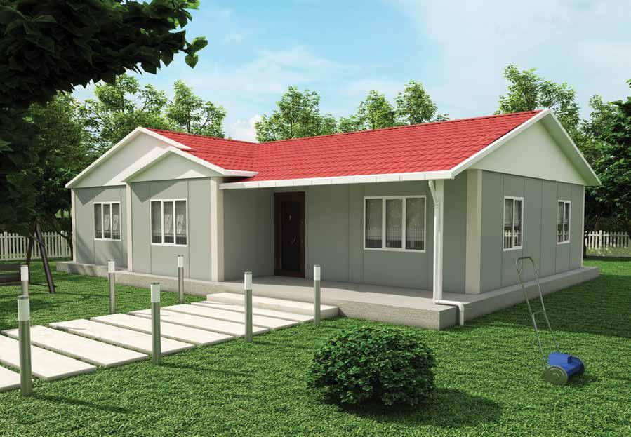 SAKLIKENT VP 532 122 m2 111 + 11 m 2 veranda tek katlı prefabrik konut Single