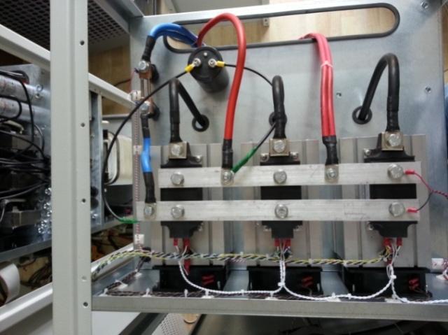 Şekil 6. 1 Tristör Modülü Grubu Bara ve Soğutma Sistemi Geliştirilen prototipin testleri yapılmıştır.