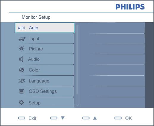 Ekran Menüsü Tanımı Ekran Göstergesi (OSD) nedir? Ekran Menüsü (OSD) tüm Philips LCD monitörlerinde bulunan bir özelliktir.