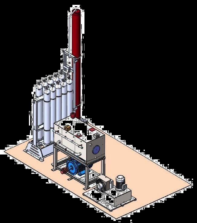 2.2 Akümülatör Seti: Deprem ve/veya test simülasyonları sırasında yüksek hız ve ivme ile ani veri yükselişlerini, karşılayabilmek için Hidrolik Güç Ünitesine destek sağlayacak hidrolik akümülatör