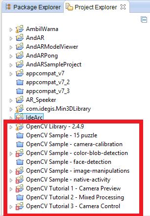 Ayarlar OpenCV4Android için ayarlar: C:/ de yeni bir çalışma alanına kütüphane içeriği kopyalanır: «C:/OpenCVAndroid/» İndirilen.zip dosyası bu dizinde açılır.