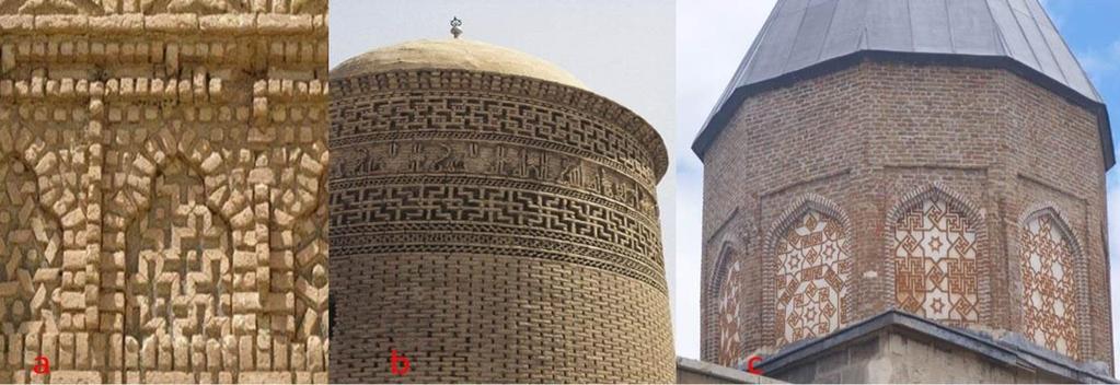 yy), b-damgan Minaresi (1058), c- Diyarbakır Ulu Camii (1092) doğu revaklarındaki sütunlar,