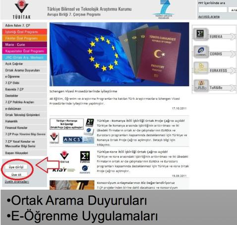 + 7. ÇP Üyelik Sistemi www.fp7.org.