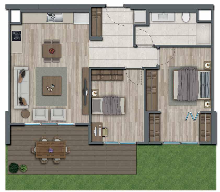 2.1.A Bahçe 121,00 m 2 (Satış Alanı) B, C, D,