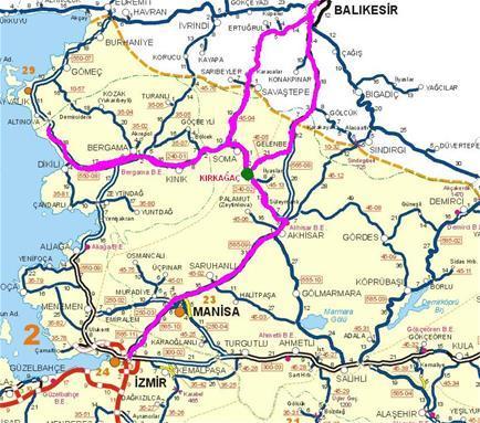 5 ULAŞIM AĞINDAKİ YERİ Manisa ili İzmir İstanbul karayolu üzerinde bulunmaktadır. İzmir limanına 36 km karayolu ve 65 km demiryolu ile bağlıdır.